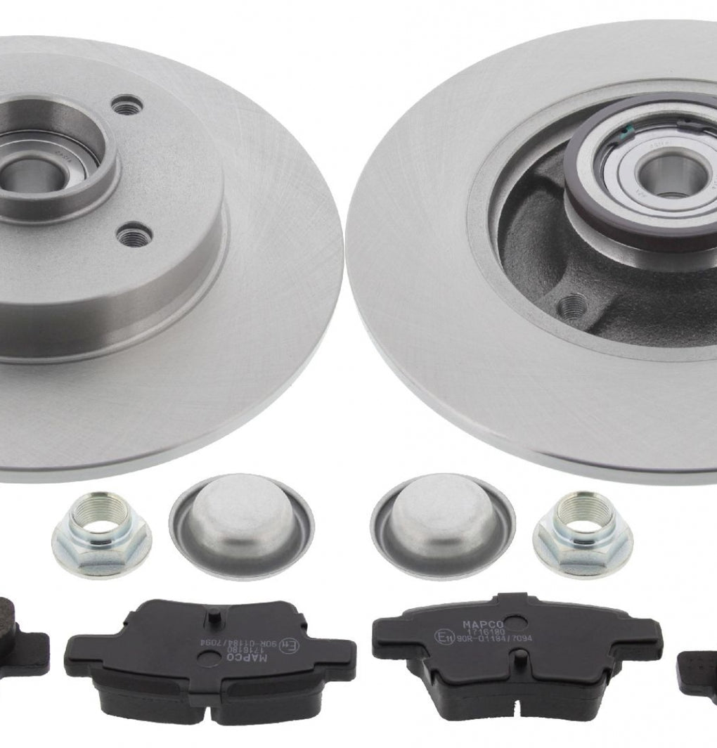 Rear Brake Discs Pads Kit For CITROEN C4, PEUGEOT 307 207