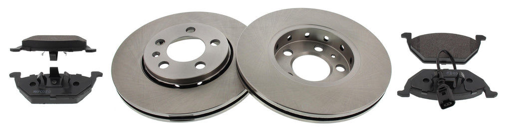 Front Brake Discs Pads Kit For AUDI A1, A2, A3, SEAT IBIZA, LEON, TOLEDO, SKODA FABIA, OCTAVIA, ROOMSTER, VW BORA, FOX, GOLF, POLO