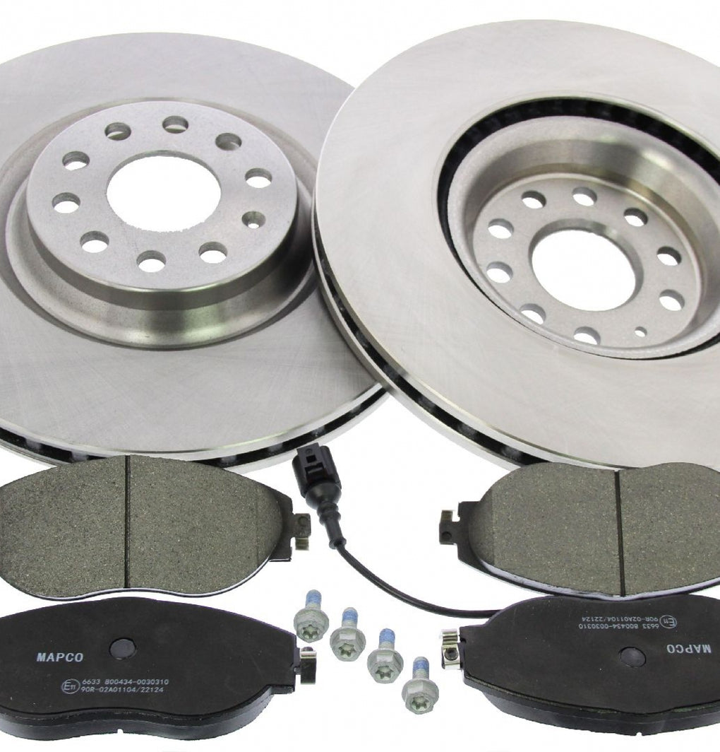 Front Brake Discs Pads Kit For SEAT LEON, SKODA KODIAQ, OCTAVIA, SUPERB, VW GOLF, PASSAT, TIGUAN