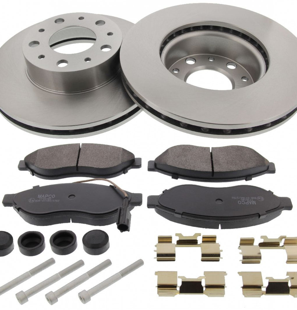Front Brake Discs Pads Kit For CITROEN JUMPER, FIAT DUCATO, PEUGEOT BOXER