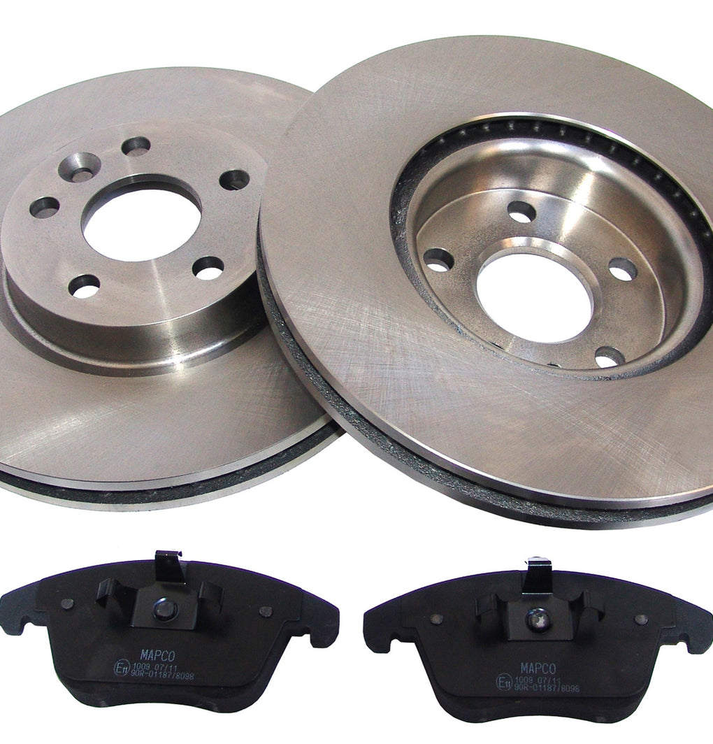 Front Brake Discs Pads Kit For FORD GALAXY, S-MAX, LAND ROVER FREELANDER, VOLVO S60, S80, V60, V70, XC70