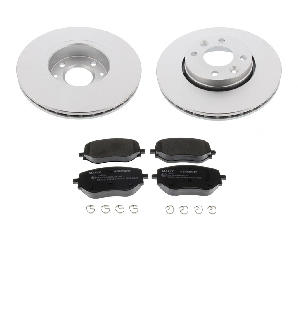 Front Brake Discs Pads Kit For DACIA JOGGER, LOGAN, SANDERO, RENAULT CLIO, TALIANT