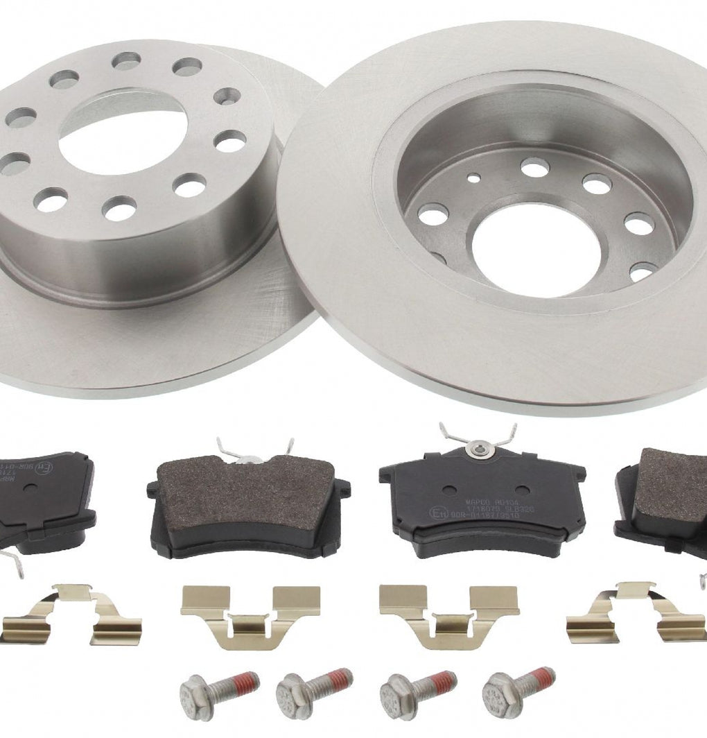 Rear Brake Discs Pads Kit For AUDI A3, SEAT LEON, TOLEDO, ALTEA, SKODA OCTAVIA, VW CADDY, GOLF, SCIROCCO