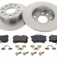 Rear Brake Discs Pads Kit For AUDI A3, SEAT LEON, TOLEDO, ALTEA, SKODA OCTAVIA, VW CADDY, GOLF, SCIROCCO