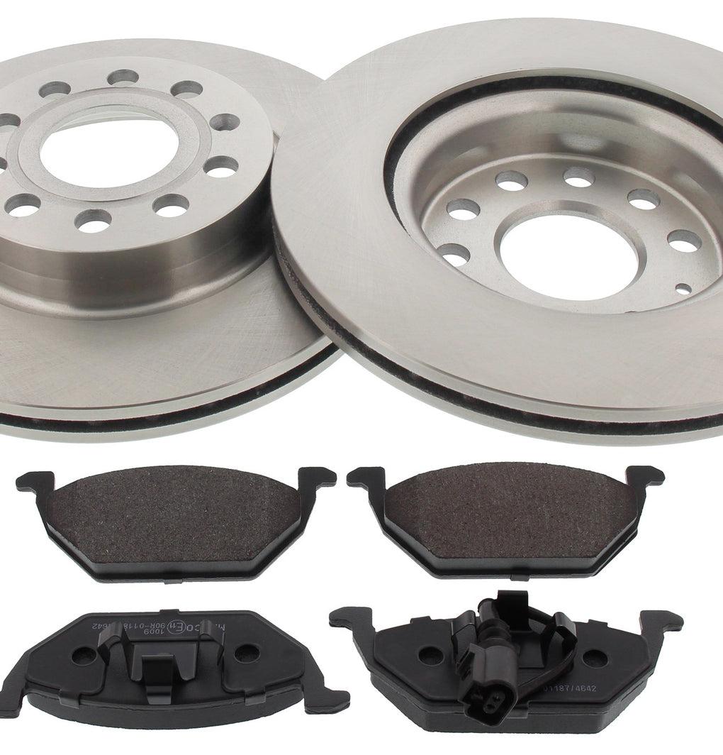 Front Brake Discs Pads Kit For AUDI A3, SEAT LEON, TOLEDO, ALTEA, SKODA OCTAVIA, YETI, VW CADDY, GOLF, JETTA