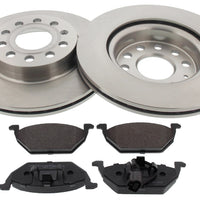 Front Brake Discs Pads Kit For AUDI A3, SEAT LEON, TOLEDO, ALTEA, SKODA OCTAVIA, YETI, VW CADDY, GOLF, JETTA