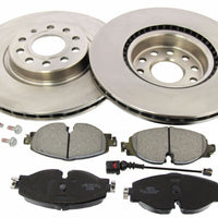 Front Brake Discs Pads Kit For AUDI A3, Q2, Q3, TT, CUPRA FORMENTOR, LEON, SEAT ATECA, LEON, SKODA KAROQ, OCTAVIA, SUPERB, VW ARTEON, CADDY , VW GOLF, PASSAT, TIGUAN, TOURAN