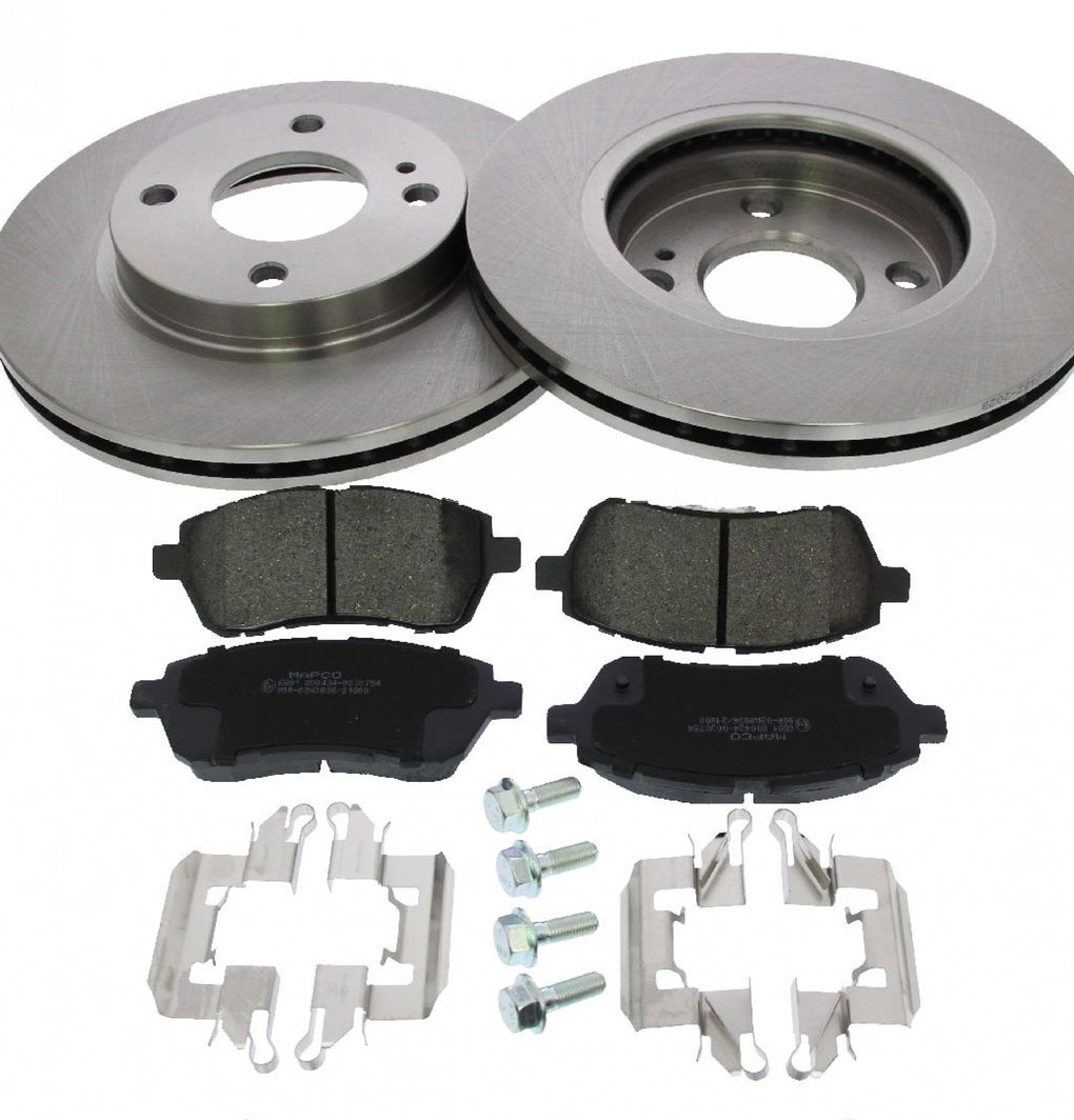 Front Brake Discs Pads Kit For FORD FIESTA VI