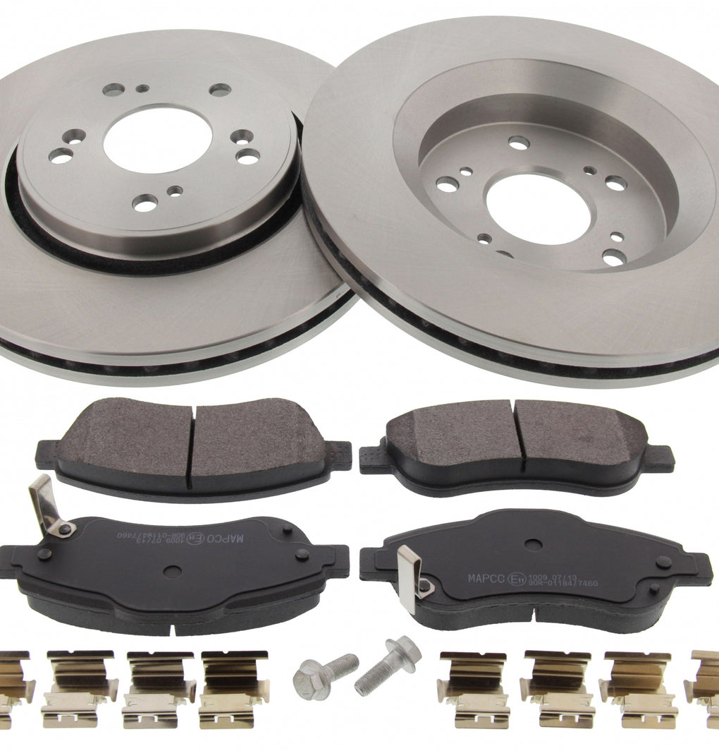 Front Brake Discs Pads Kit For HONDA CR-V III, IV