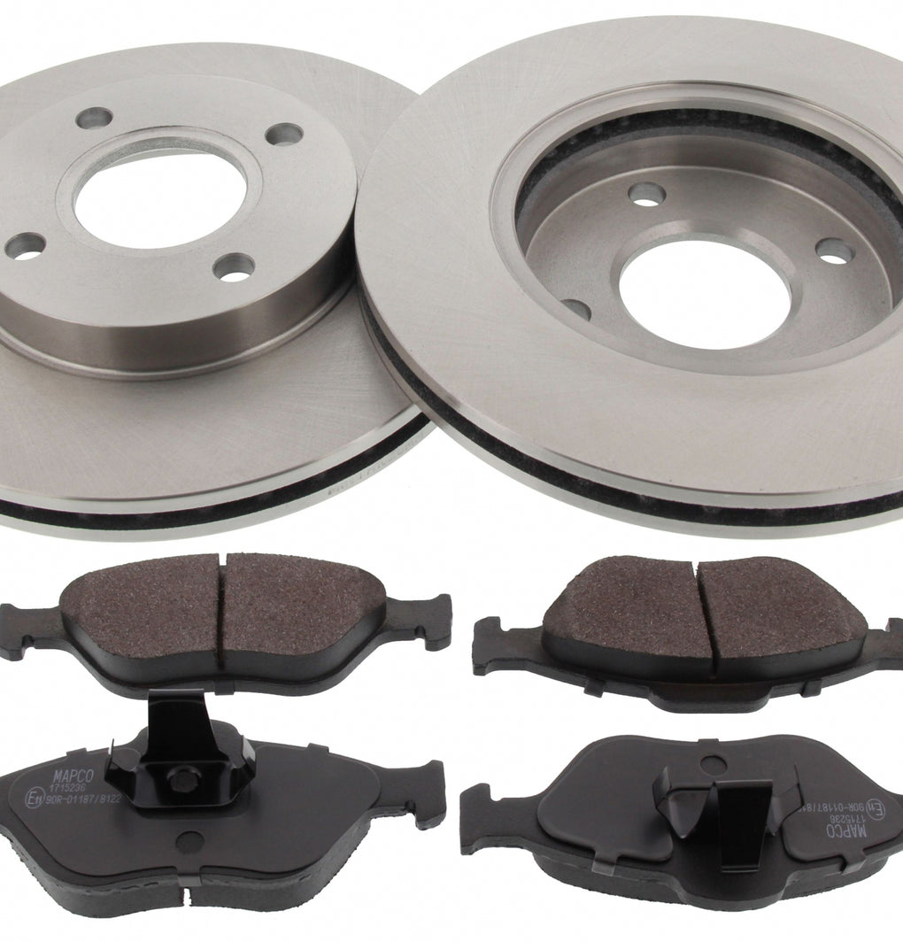Front Brake Discs Pads Kit For FORD COURIER, FIESTA, FUSION, PUMA, KA, MAZDA 121 2