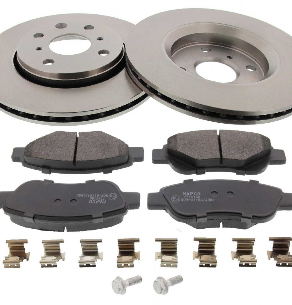 Front Brake Discs Pads Kit For CITROEN C1, PEUGEOT 107 TOYOTA AYGO