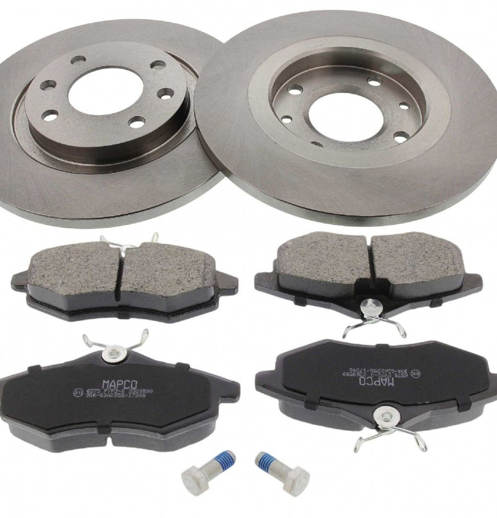 Front Brake Discs Pads Kit For CITROEN C2, C3