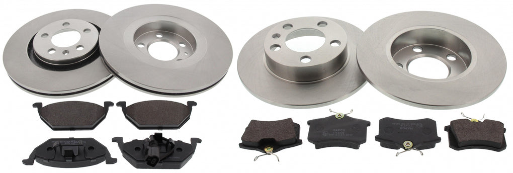 Front, Rear Brake Discs Pads Kit For SEAT LEON, TOLEDO, SKODA OCTAVIA, VW BORA, GOLF, NEW BEETLE