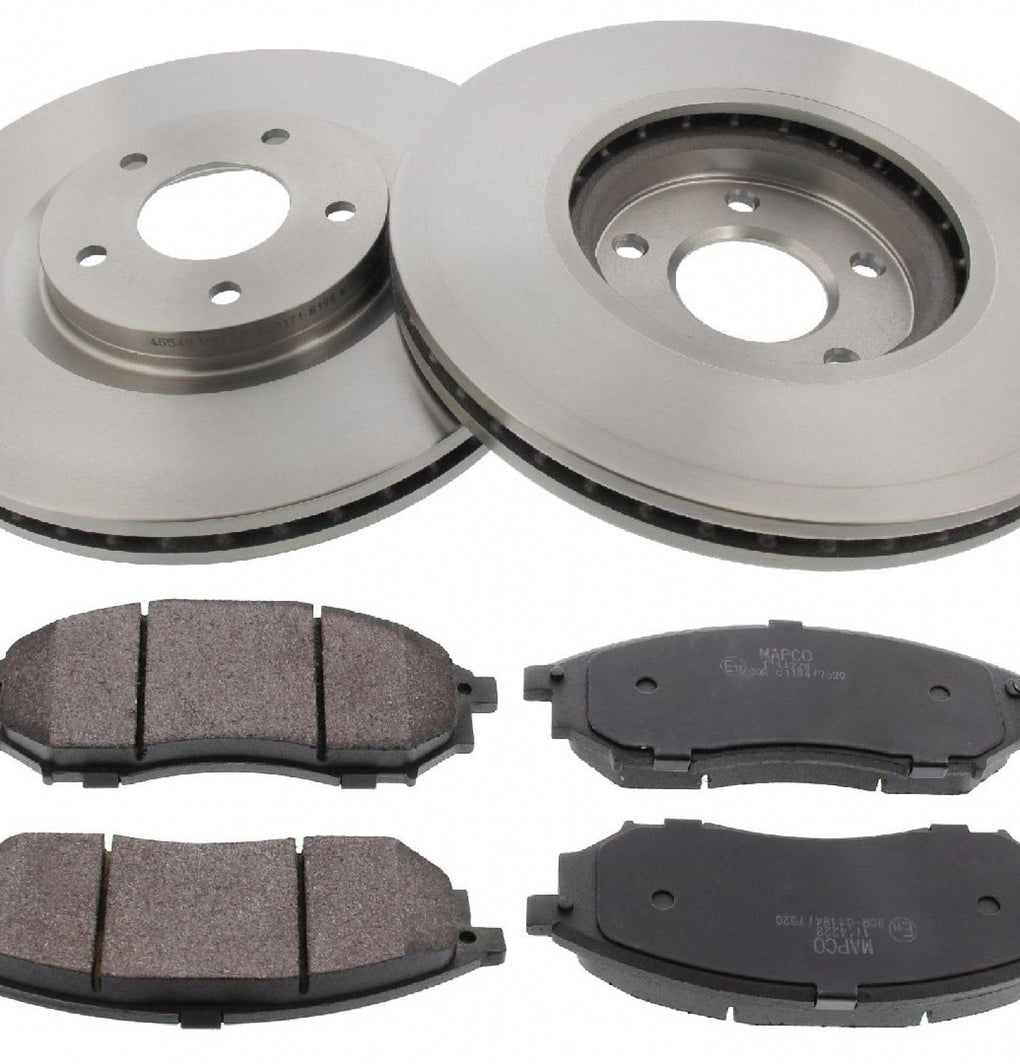 Front Brake Discs Pads Kit For NISSAN QASHQAI, RENAULT KOLEOS