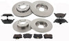 Front, Rear Brake Discs Pads Kit For AUDI A1, A2, A3, SEAT IBIZA, LEON, TOLEDO, SKODA FABIA, ROOMSTER, VW BORA, GOLF, POLO