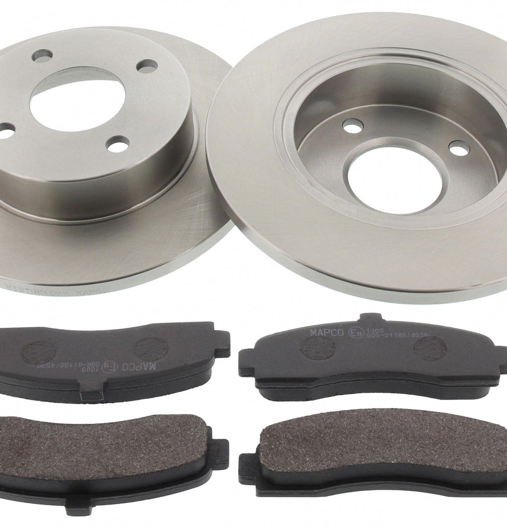 Front Brake Discs Pads Kit For NISSAN MICRA II