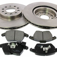 Front Brake Discs Pads Kit For AUDI A1, A3, TT, SEAT LEON, ALTEA, SKODA OCTAVIA, SUPERB, YETI, VW BEETLE, CADDY, CC, EOS, GOLF, PASSAT, TOURAN