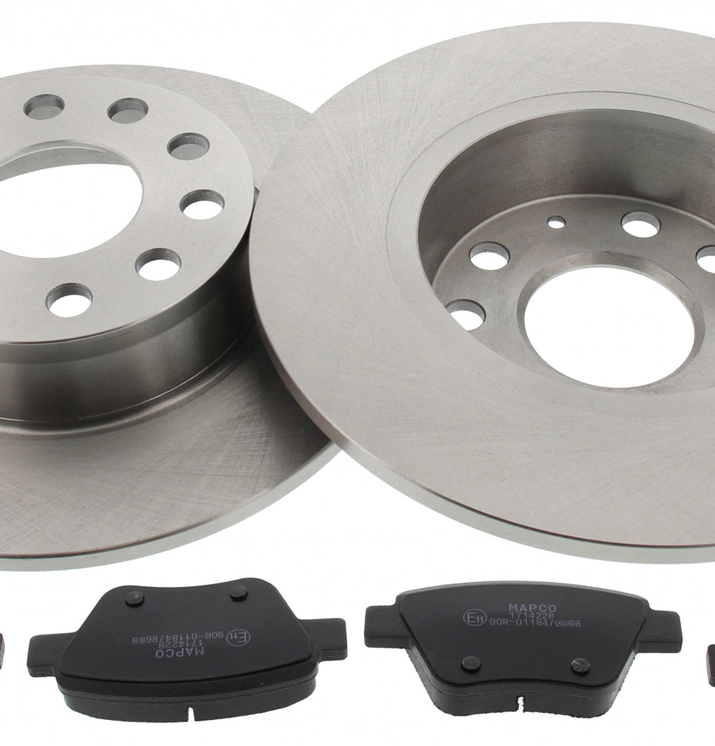 Rear Brake Discs Pads Kit For AUDI A1, A3, SEAT ALTEA, LEON, SKODA OCTAVIA, SUPERB, YETI, VW BEETLE, CADDY, EOS, GOLF, JETTA, SCIROCCO, TOURAN