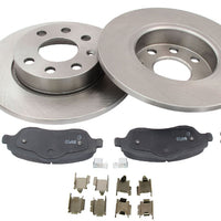Front Brake Discs Pads Kit For VAUXHALL CORSA, CORSAVAN, OPEL CORSA