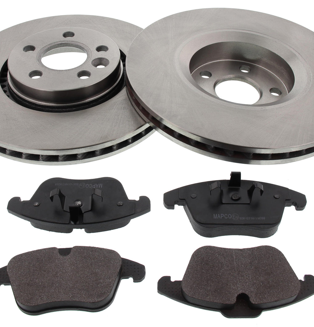 Front Brake Discs Pads Kit For FORD GALAXY II, S-MAX, VOLVO S60, S80, V60, V70, XC70