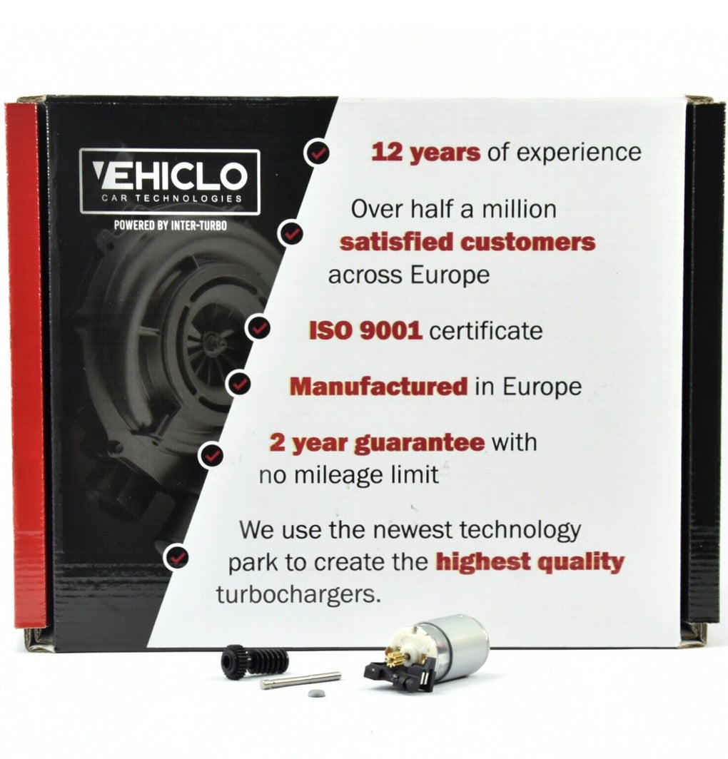 Turbocharger Actuator Motor 12V 9-teeths + Screw auger for servomotor 27-teeths
