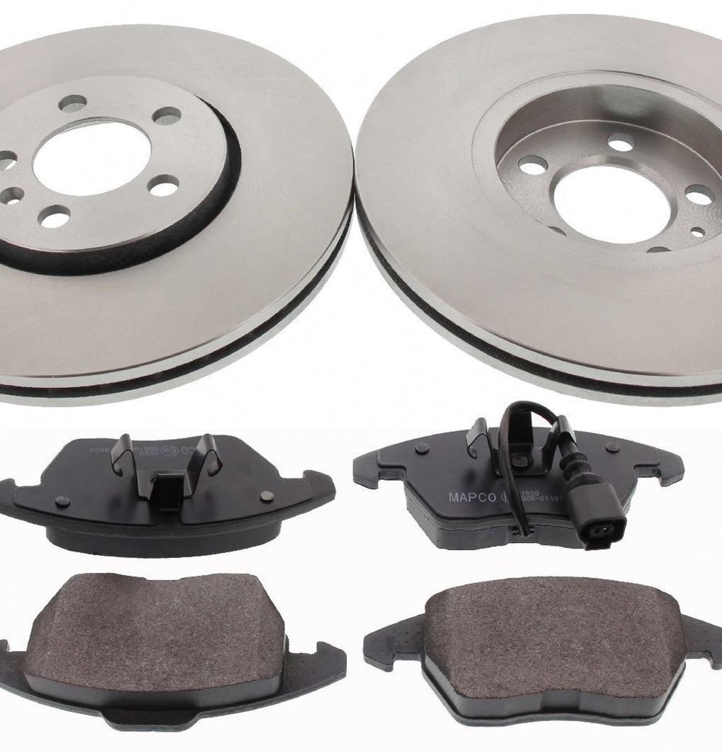 Front Brake Discs Pads Kit For AUDI A1, SEAT IBIZA, VW POLO