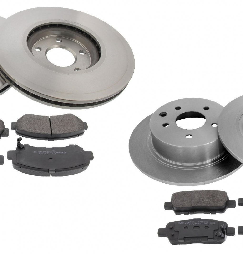 Front, Rear Brake Discs Pads Kit For NISSAN QASHQAI