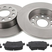 Rear Brake Discs Pads Kit For AUDI A3, Q3, SEAT ALHAMBRA, ALTEA, LEON, TOLEDO, SKODA OCTAVIA, SUPERB, YETI, VW CC, EOS, GOLF, PASSAT, TOURAN