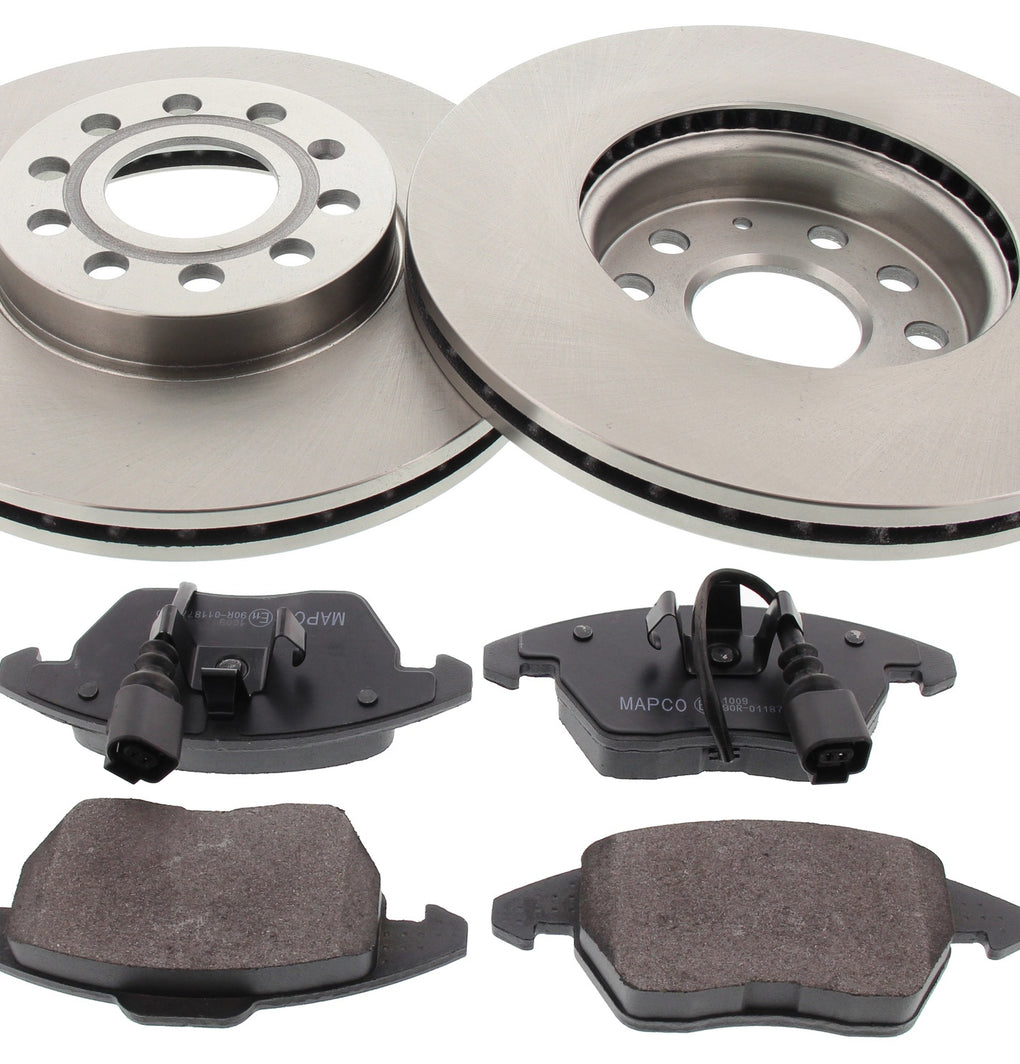 Front Brake Discs Pads Kit For AUDI A3, SEAT LEON, TOLEDO, ALTEA, SKODA OCTAVIA, SKODA SUPERB, YETI, VW TOURAN, BEETLE, CADDY, GOLF, SCIROCCO, JETTA