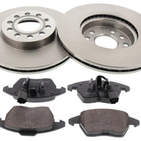Front Brake Discs Pads Kit For AUDI A3, SEAT LEON, TOLEDO, ALTEA, SKODA OCTAVIA, SKODA SUPERB, YETI, VW TOURAN, BEETLE, CADDY, GOLF, SCIROCCO, JETTA