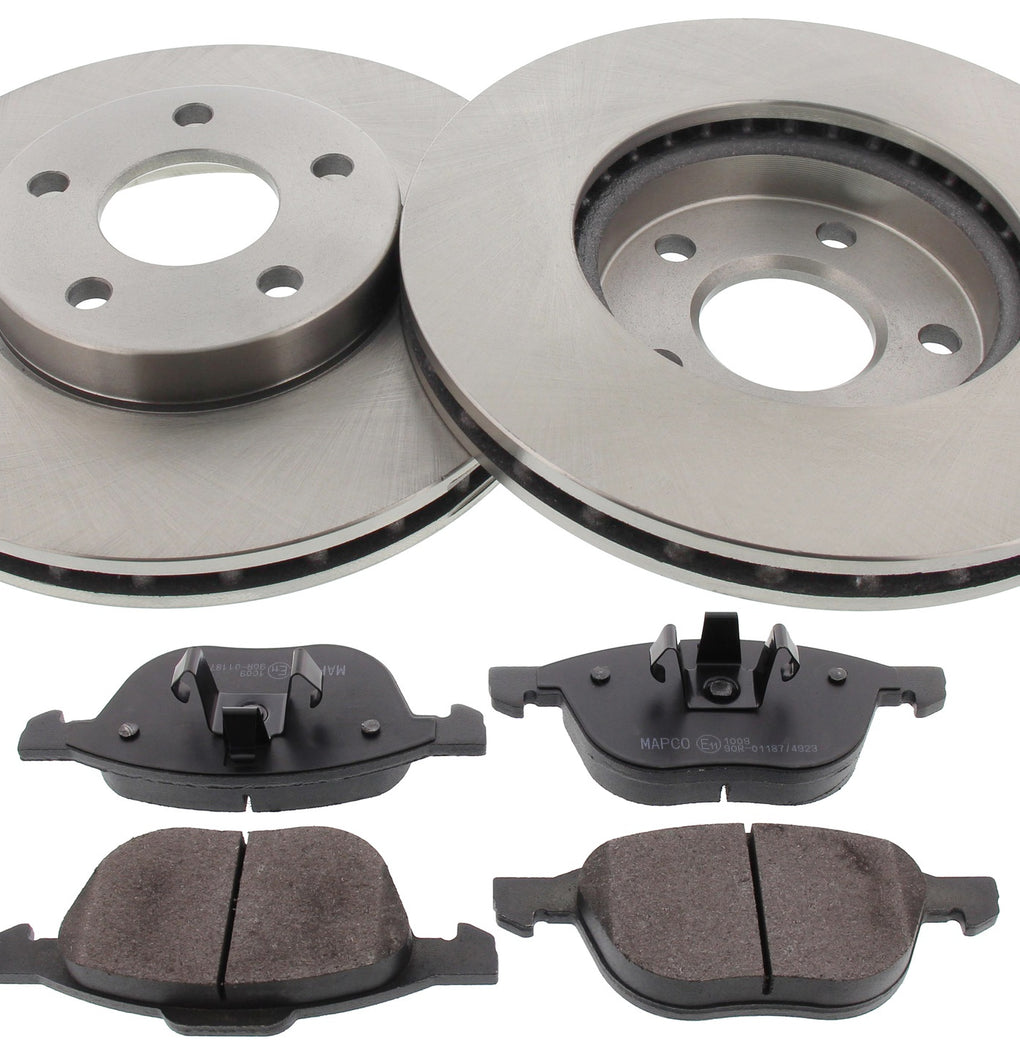 Front Brake Discs Pads Kit For FORD C-MAX, FOCUS, VOLVO C30, C70, V40