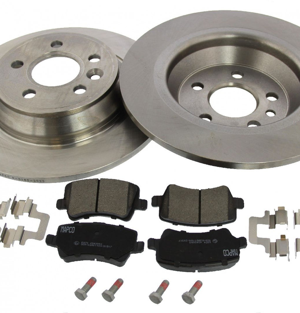 Rear Brake Discs Pads Kit For FORD GALAXY, S-MAX, LAND ROVER RANGE ROVER EVOQUE