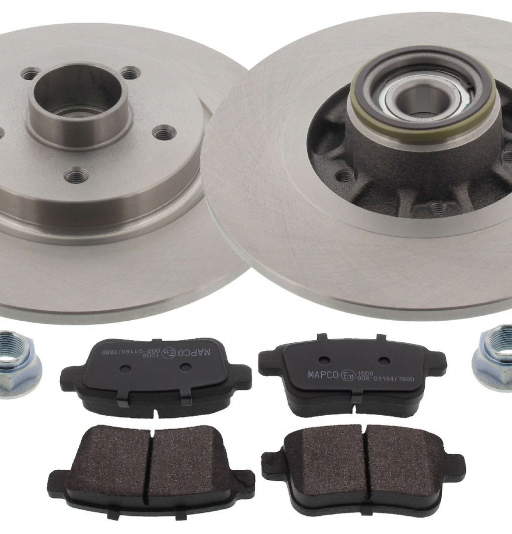 Rear Brake Discs Pads Kit For MERCEDES-BENZ CITAN, RENAULT KANGOO / GRAND KANGOO