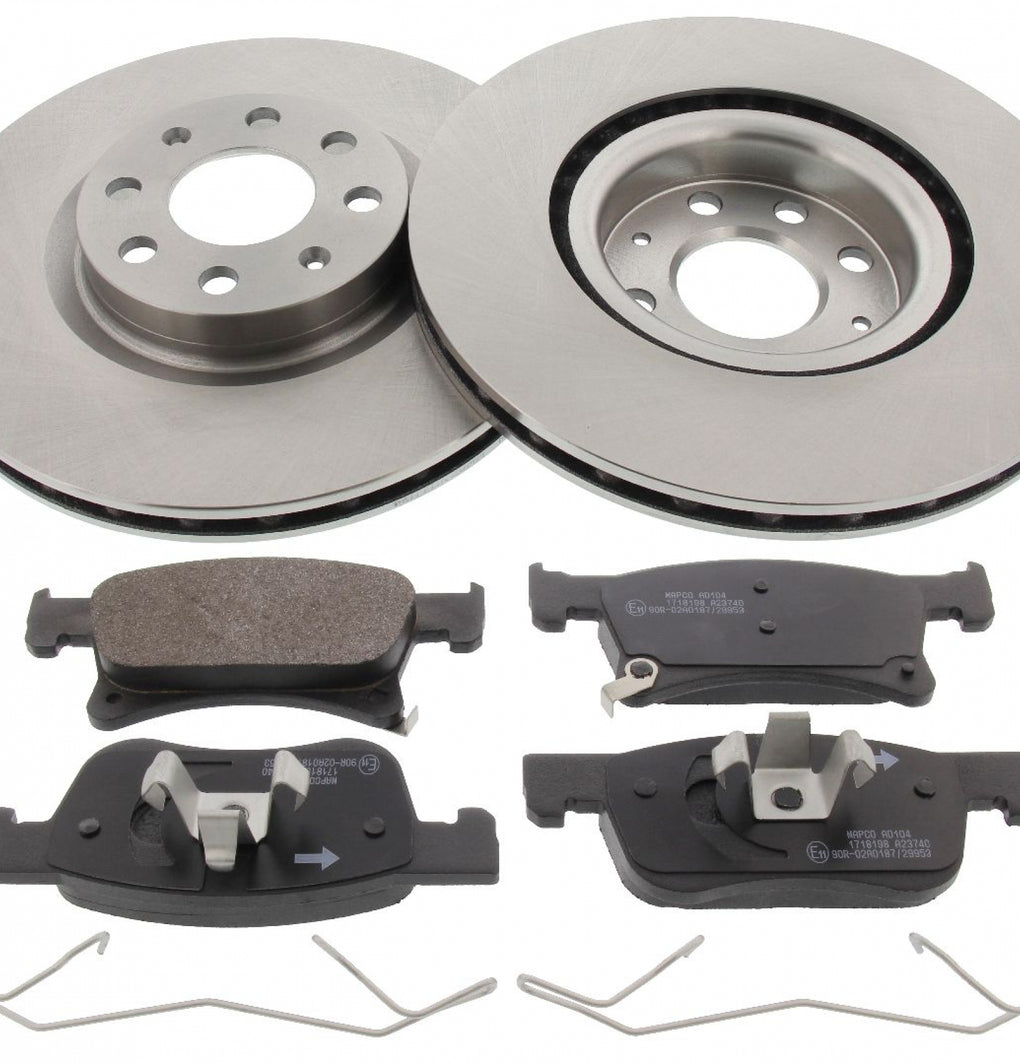 Front Brake Discs Pads Kit For VAUXHALL CORSA, CORSAVAN, ADAM