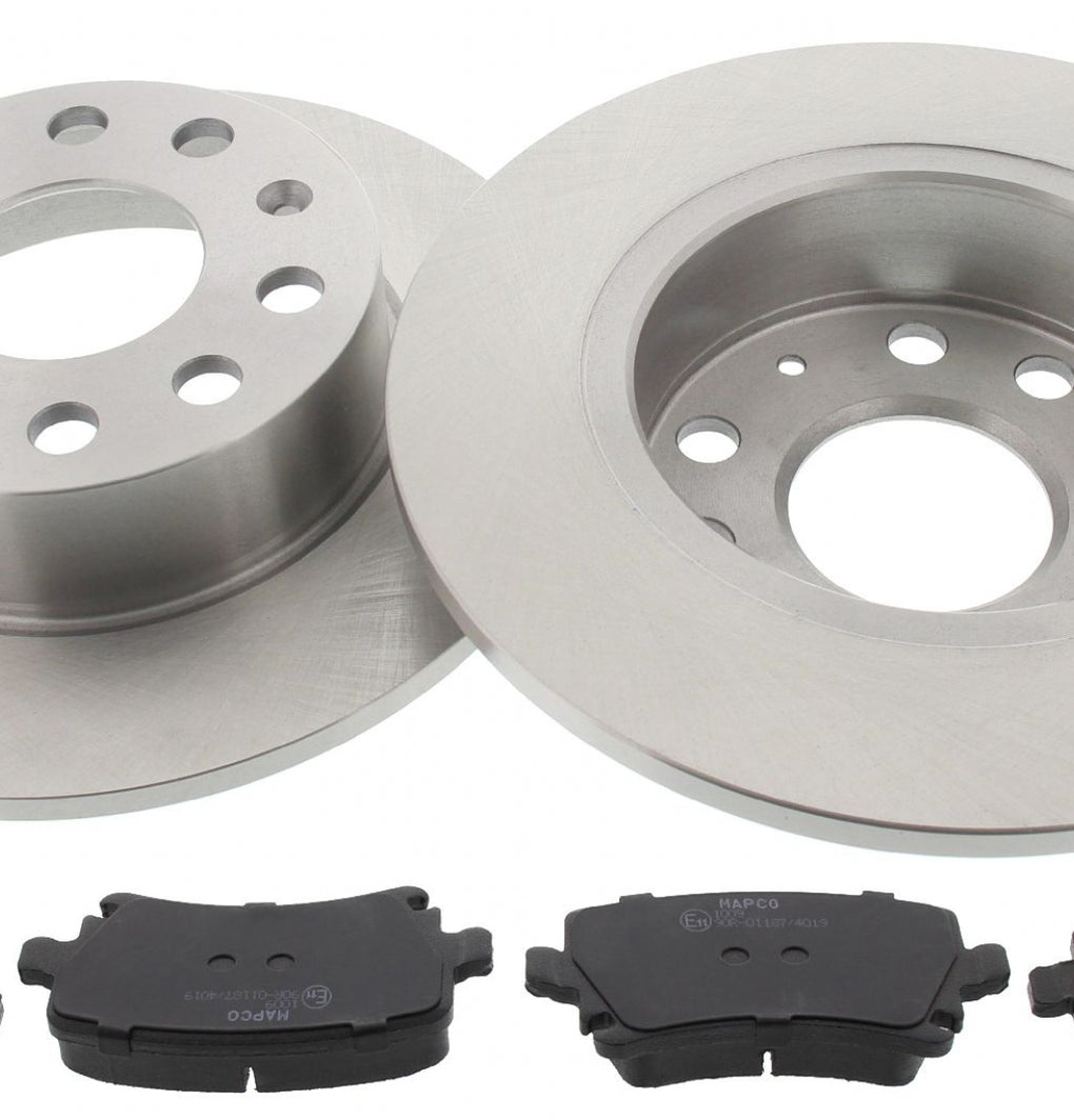 Rear Brake Discs Pads Kit For AUDI A3, SEAT TOLEDO, ALTEA, SKODA OCTAVIA, YETI, VW CADDY, GOLF, SCIROCCO