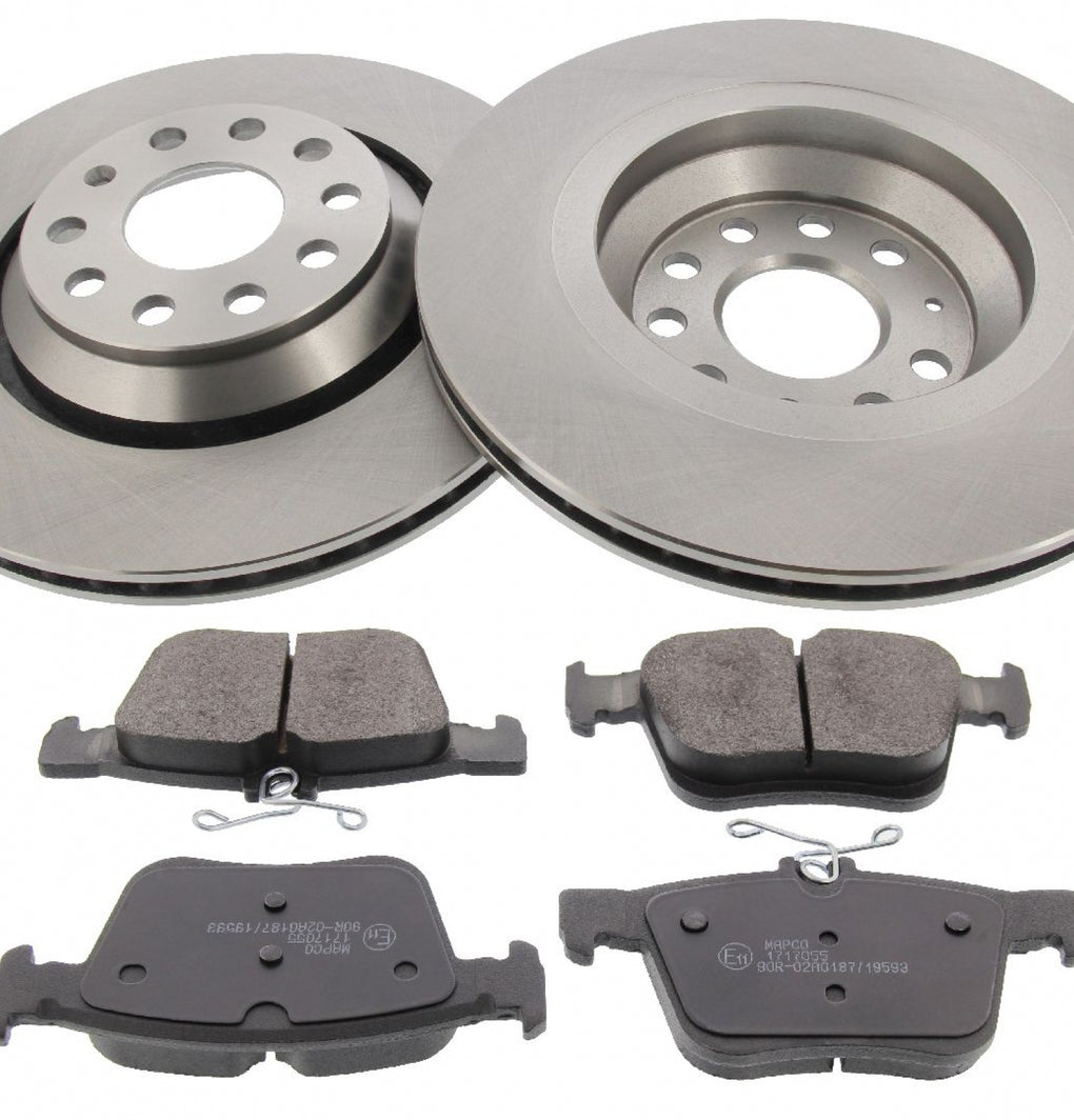 Rear Brake Discs Pads Kit For AUDI A3, TT, SEAT LEON, SKODA SUPERB, VW ARTEON, GOLF, PASSAT, TIGUAN