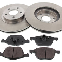 Front Brake Discs Pads Kit For FORD C-MAX, FOCUS, GRAND C-MAX, TRANSIT, VOLVO C30, V40