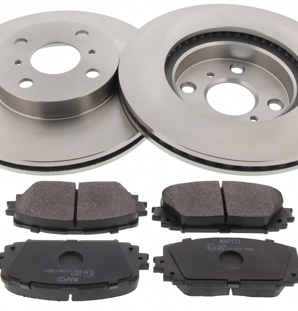 Front Brake Discs Pads Kit For TOYOTA