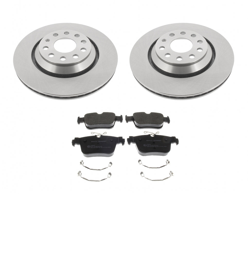 Rear Brake Discs Pads Kit For AUDI A3, CUPRA LEON, SKODA OCTAVIA, VW GOLF