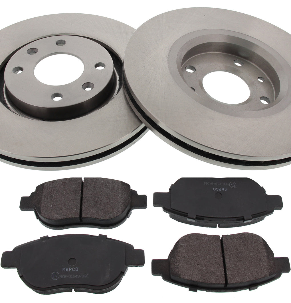 Front Brake Discs Pads Kit For CITROEN BERLINGO, C3, C4, XSARA, PEUGEOT 1007 206 207 307 PARTNER