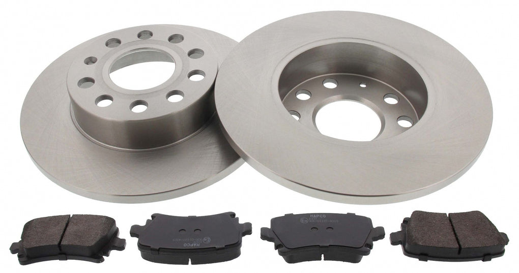 Rear Brake Discs Pads Kit For AUDI A3, SEAT TOLEDO, ALTEA, SKODA OCTAVIA, SUPERB, VW CADDY, GOLF, SCIROCCO, JETTA