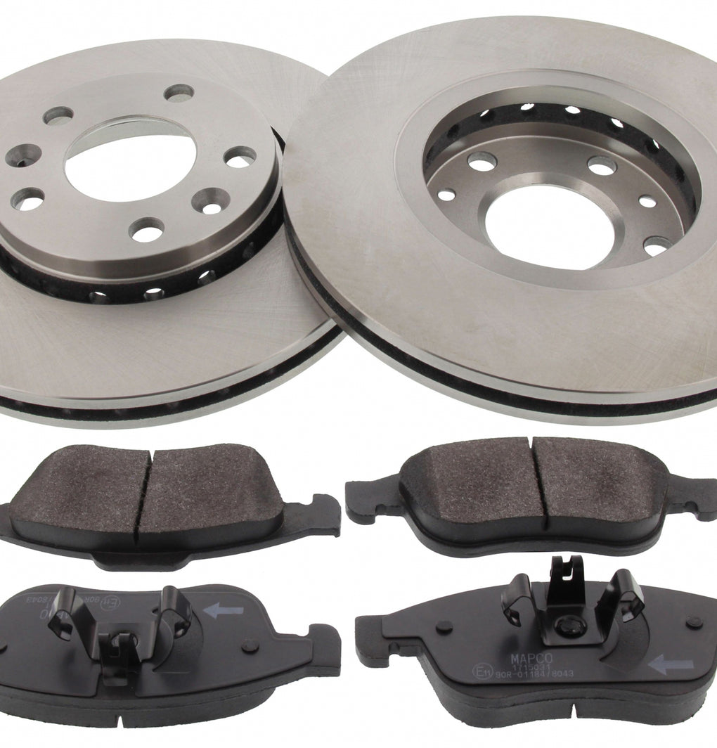 Front Brake Discs Pads Kit For DACIA DUSTER, RENAULT FLUENCE, MEGANE, SCENIC